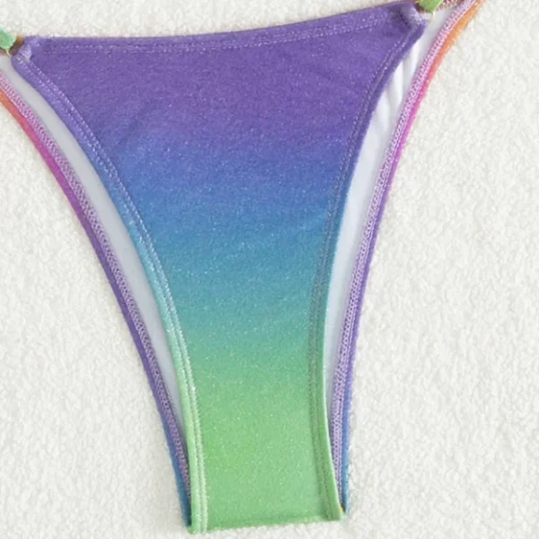 High Quality Bikinis and Beachwear Metallic gradation drawstring Bikini women's Swimwear Order Small MOQ - Image 4